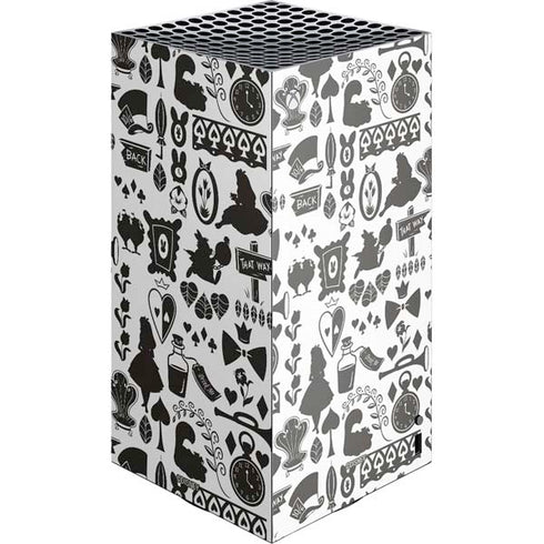 Disney Alice in Wonderland (animated) Silhouette Pattern XBox Series X Digital Edition Console Skin